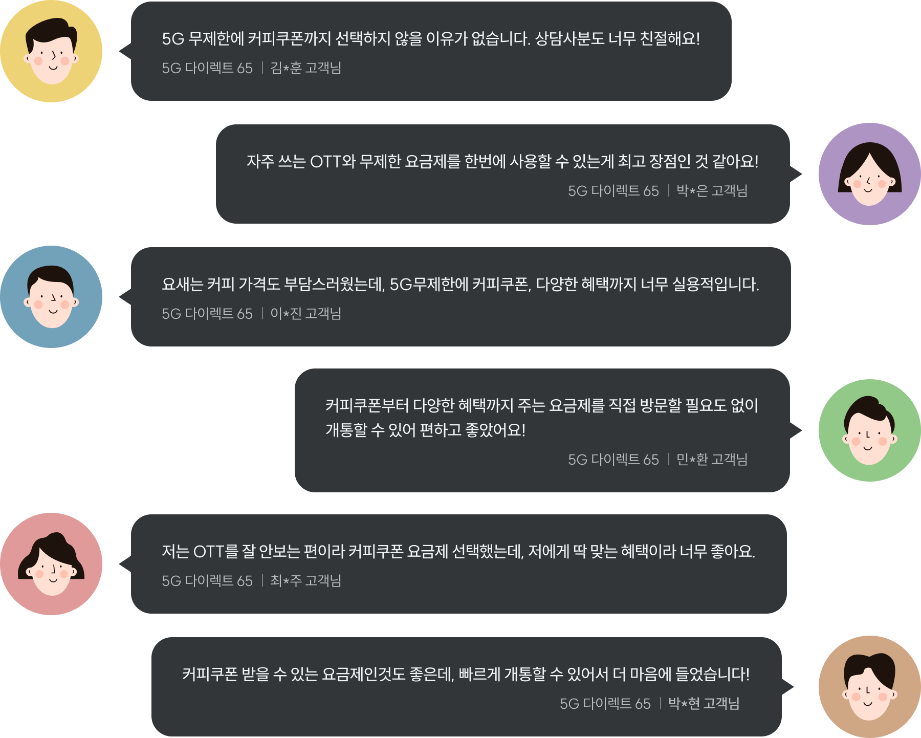 이용 고객 실제 리뷰